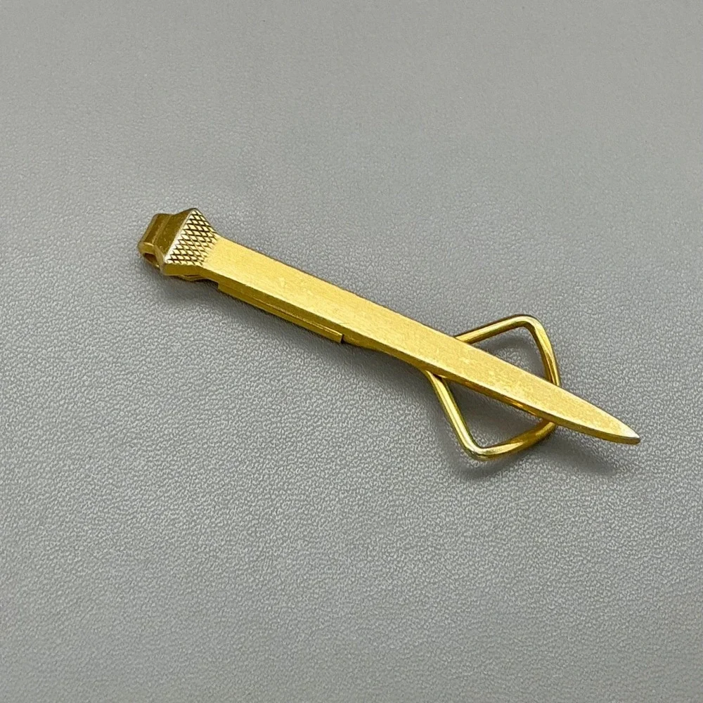Swank Vintage Gold Tone Sword Dagger Tie Clip Tie Bar Men's Novelty Accessory